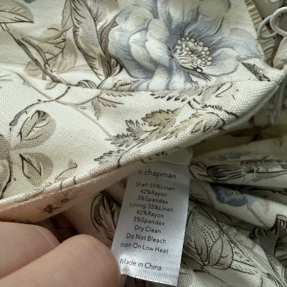 V. Chapman Floral Cream Midi Dress - Picture 11 of 12